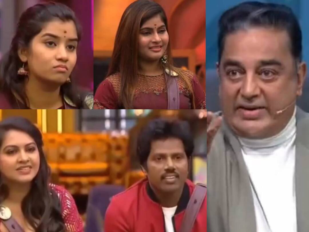 Bigg Boss 6 Tamil Kamal condemns dhanalakshmi, rachitha, amudhavanan queency for robbing money in sweet stall task Bigg Boss 6 Tamil: ஒரே ஒரு குறும்படம்... ஒட்டுமொத்த நரிகளையும் நாறடித்த கமல்... குவியும் கைதட்டல்கள்!