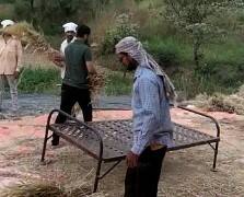 नामदेव शेळके यांच्या कुटुंबियांनी निसर्गाचा आनंद घेत भात काढणी केली.