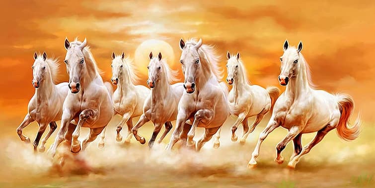vastu tips marathi news 7 running horses painting vastu direction in house  Vastu Tips : 'या' दिशेला लावा 7 घोड्यांची पेंटिंग, आर्थिक स्थिती सुधारेल; प्रत्येक कामात मिळेल यश!