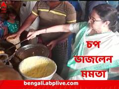 আচমকা চায়ের দোকানে হাজির মমতা, ঝাঁঝরি নিয়ে ভাজলেন চপ, হাতে হাতে তুলেও দিলেন
