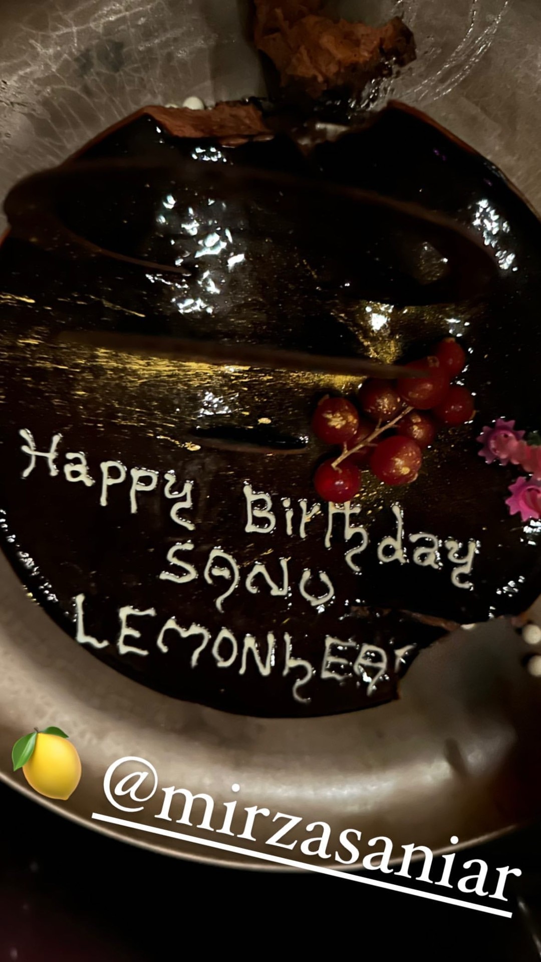❤️ Chocolate Birthday Cake For SANIA