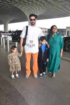 Aayush Arpita Pics: परिवार के साथ हॉलीडे मनाने निकले आयुष शर्मा, बेटी आयत का हाथ थामे आए नजर