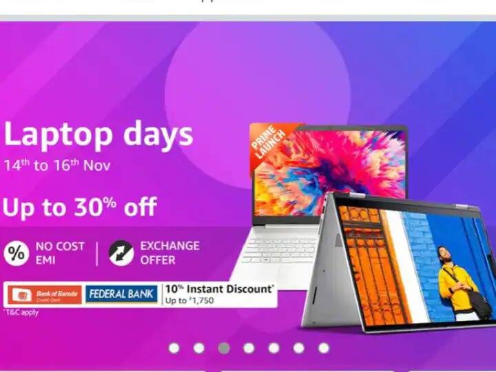 amazon deal on laptop hp dell lenovo convertible laptop marathi news Amazon Deal : HP, Dell आणि Lenovo लॅपटॉपवर मिळतेय 30% सूट; 16 नोव्हेंबरपर्यंत ऑफर उपलब्ध