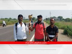 PHOTO: हाती मशाल घेऊन शिवसैनिकांचा पैठण ते मातोश्री पायी प्रवास