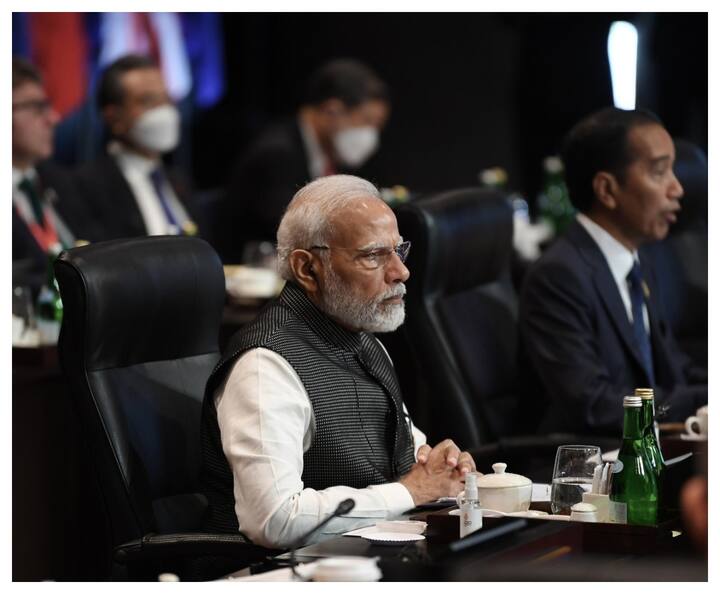 PM Modi attends G20 Indonesia Working Session on food & energy security. (Source: ANI)