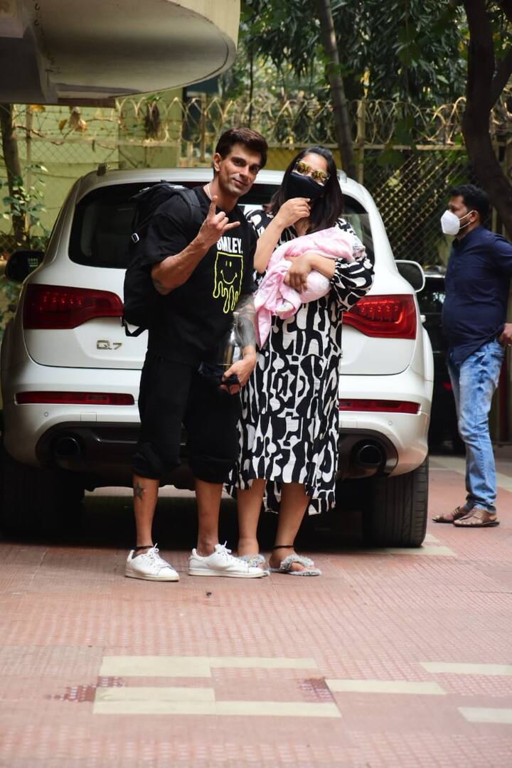 The actress gave a glimpse of her baby bump through special photoshoots, often featuring her husband Karan Singh Grover and her Baby Bump. All Image: Manav Manglani.