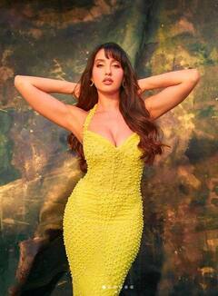 Nora Fatehi: ਨੋਰਾ ਫਤੇਹੀ ਨੇ ਪੀਲੇ ਗਾਊਨ 'ਚ ਫਲਾਂਟ ਕੀਤਾ ਕਰਵੀ ਫਿਗਰ, ਦੇਖੋ ਕਿਲਰ ਲੁੱਕ