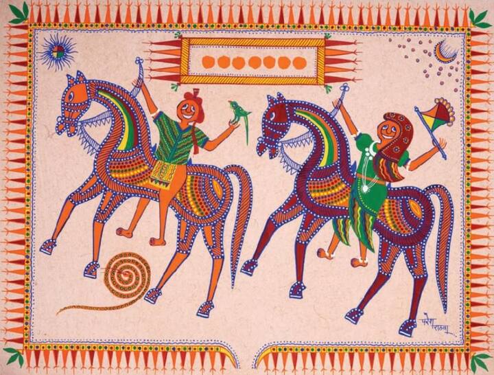 પીએમ નરેન્દ્ર મોદીએ ઓસ્ટ્રેલિયન પીએમ એન્થોની અલ્બેનિસને પિથોરા ભેટમાં આપ્યા. આ ચિત્રો ઓસ્ટ્રેલિયાના સ્વદેશી સમુદાયોના એબોરિજિનલ ડોટ પેઇન્ટિંગ સાથે આકર્ષક સામ્યતા ધરાવે છે.