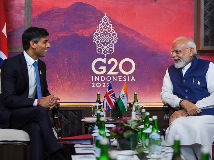 India Modi Britain Rishi Sunak meet at G20 discuss ways to boost trade मोदी-सुनक की मुलाकात के बाद क्या बन जायेगी ट्रेड डील पर बात?