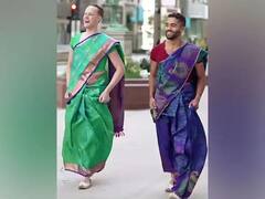 Watch: लग्नात नवरदेवाच्या मित्रांची चक्क साडी नेसून एन्ट्री; शिकागोमधील व्हिडीओ व्हायरल