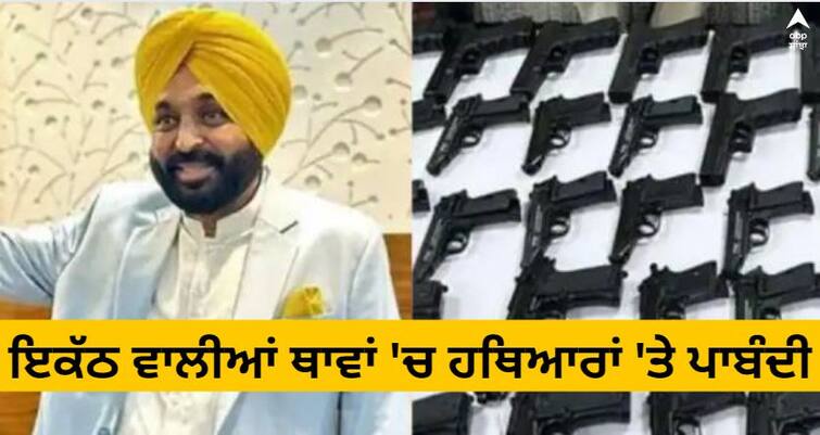 Jalandhar News:  The Punjab government has strictly banned the display of weapons Jalandhar News: ਜਨਤਕ, ਧਾਰਮਿਕ ਥਾਵਾਂ, ਵਿਆਹ-ਸ਼ਾਦੀਆਂ/ਪਾਰਟੀਆਂ ਮੌਕੇ ਮੈਰਿਜ ਪੈਲਸਾਂ/ਹੋਟਲਾਂ 'ਚ ਤੇ ਹੋਰ ਇਕੱਠ ਵਾਲੀਆਂ ਥਾਵਾਂ 'ਚ ਹਥਿਆਰਾਂ 'ਤੇ ਪਾਬੰਦੀ