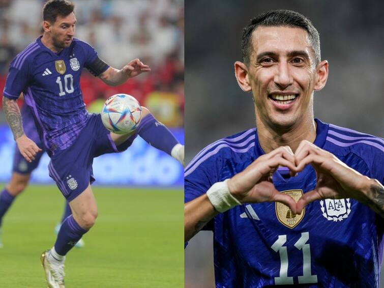 FIFA World Cup 2022 warm-up: Di Maria scores twice Messi scores goal FIFA World Cup 2022: ஐக்கிய அரபு அமீரகத்தை அதகளம் செய்த அர்ஜெண்டினா.. மிரட்டிய மெஸ்ஸி; கோல்களை திரட்டிய டி மரியா!