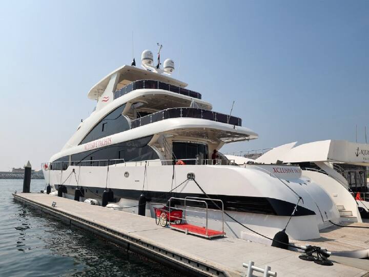 FIFA World Cup 2022: The boat, which can accommodate 125 people, is one of several pristine white yachts in Dubai's Marina Harbour.