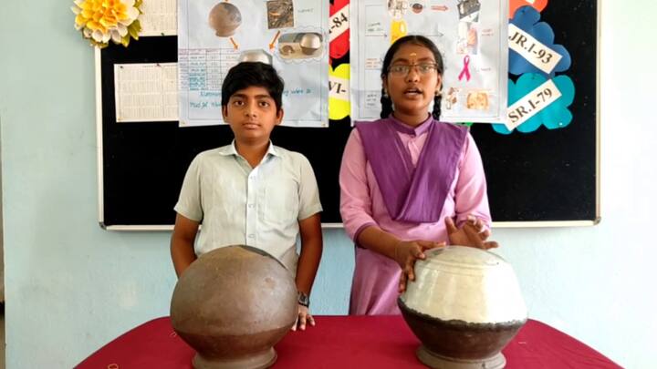 students of Nellore district say that they should go back to the habit of using clay pots DNN వంటకు ఎలాంటి పాత్రలు మేలు, చిన్నారుల ప్రయోగం చూడండి