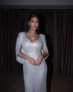 Esha Gupta Dazzles In Silver Sequins Gown. Check Out Pics