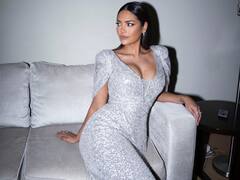 Esha Gupta Dazzles In Silver Sequins Gown. Check Out Pics