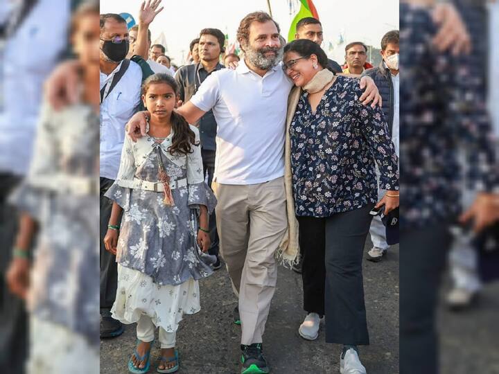 Mona Ambegaonkar: Rahul Gandhi with actor and activist Mona Ambegaonkar and other supporters during the party's 'Bharat Jodo Yatra' in Maharashtra's Buldhana district. She has appeared in more than 15 plays, 18 feature films, 38 television ventures, and 37 advertising campaigns. She appeared as Dr. Chitra in the films Hazaar Chaurasi Ki Maa and Dhadkan. (Image Source: PTI)
