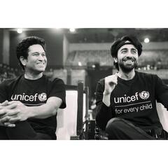 Ayushmann Khurrana Plays Football With Sachin Tendulkar For UNICEF, See Pics