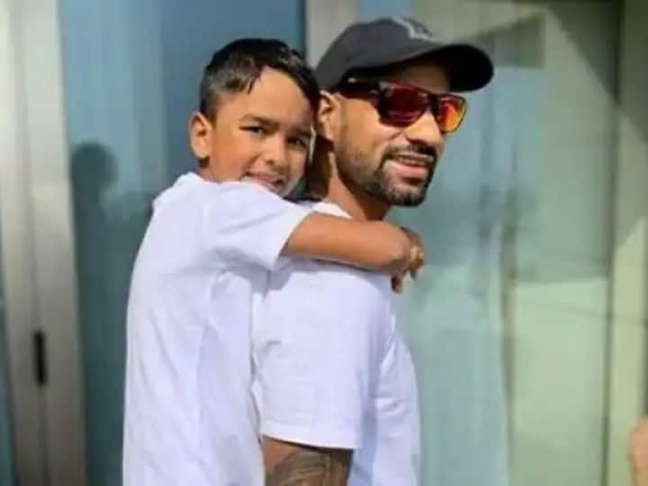 Indian cricketer Shikhar Dhawan shares Instagram reel with son Zoravar video goes viral on social media Watch: शिखर धवन ने बेटे जोरावर के साथ शेयर किया इमोशनल वीडियो, सोशल मीडिया पर हुआ वायरल