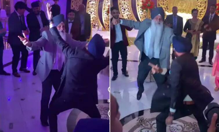 two elder sikh men bhangra dance in party winning internet viral video Viral Video: ਦੋ ਬਜੁਰਗ ਸਿੱਖਾਂ ਦਾ ਡਾਂਸ ਦੇਖ ਕੇ ਦੰਗ ਰਹਿ ਗਈ ਜਨਤਾ, ਕਿਹਾ- ਉਮਰ ਤਾਂ ਬਸ ਇੱਕ ਨੰਬਰ ਹੈ