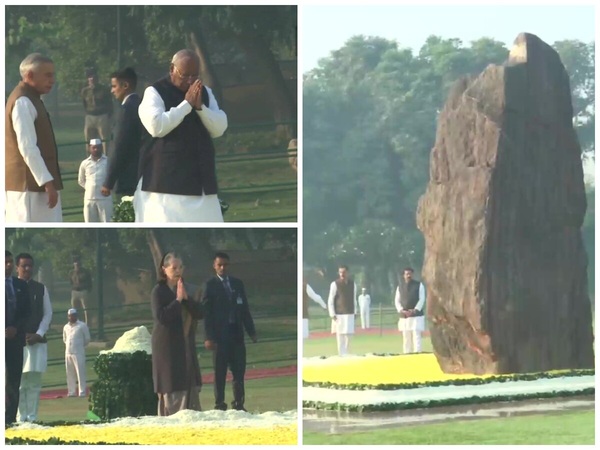 Congress Leaders Pay Tribute Former PM Indira Gandhi105th Birth Anniversary