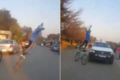 Viral Video: ਵਿਅਕਤੀ ਨੇ ਅਜੀਬ ਤਰੀਕੇ ਨਾਲ ਚਲਾਇਆ ਸਾਈਕਲ, ਵੀਡੀਓ ਦੇਖ ਕੇ ਉੱਡ ਜਾਣਗੇ ਹੋਸ਼