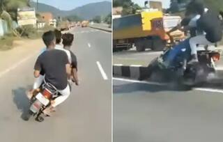 Viral Video: ਪਾਗਲ ਬਾਈਕ ਸਵਾਰ ਨੂੰ ਭੁਗਤਣਾ ਪਿਆ ਸਟੰਟ ਦਾ ਨਤੀਜਾ, ਮਿਲੀ ਖਤਰਨਾਕ ਸਜ਼ਾ