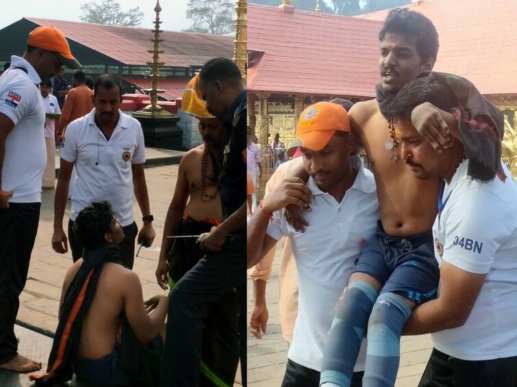 Sabarimala: Arakkonam National Disaster Response Force showed humanity to disabled people at Ayyappan temple. சபரிமலை : ஐயப்பன் கோவிலில் மாற்றுத்திறனாளிகளிடம் மனிதநேயம்.. தேசிய பேரிடர் மீட்பு படையின் செயல்..