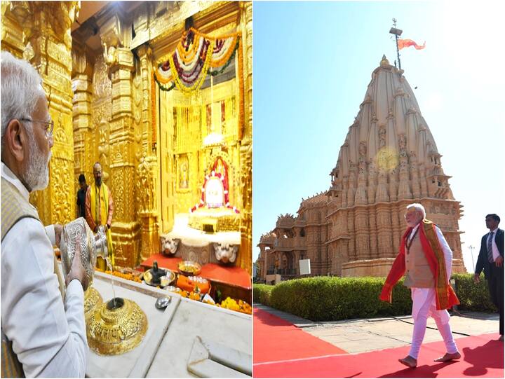Gujarat Election 2022: PM Modi Gujarat Visit Prime Minister Narendra Modi Visits Somnath Temple — WATCH PM Modi Gujarat Visit: PM Narendra Modi Offers Prayers At Somnath Temple In Veraval — WATCH
