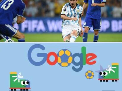 FIFA World Cup 2022 Opening Day fervour reflects in Googles doodle FIFA World Cup: உலககோப்பை கால்பந்து திருவிழா: சிறப்பு டூடுல் கேம் வெளியிட்ட கூகுள்...!