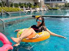 Puja Banerjee Photos : पूल में मरमेड बनी नज़र आईं पूजा बनर्जी, भोजपुरी क्वीन को देख डूब गया नमकीन समां