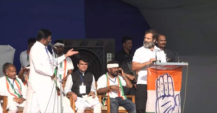 gujarat election 2022 Rahul Gandhi poll rally bharatsinh solanki translator confused hindi gujarati 'Nahi Karna Chahte?': Rahul Gandhi Lets Confused Translator Leave Stage As Crowd Says 'Ok With Hindi'