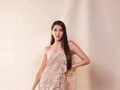 Nora Fatehi : नोरा फतेहीने एथनिक लूकमध्ये वेधलं चाहत्यांचं लक्ष; पाहा खास फोटो!