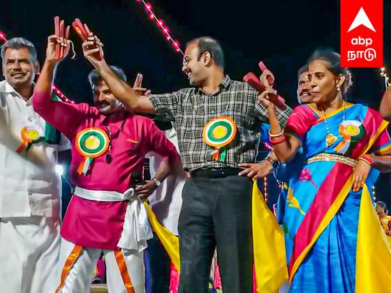 Coimbatore Collector Dancing Oyilattam : ஒயிலாட்டம் ஆடிய கோவை ஆட்சியர்.. ரசித்துப் பார்த்த மக்கள்..