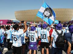FIFA World Cup Qatar 2022: Argentinian Fans Throng Lusail Stadium In Doha Ahead Of Saudi Clash — In Pics