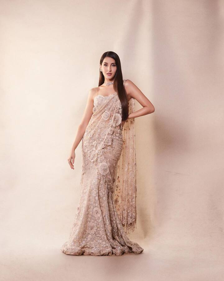 બોલીવૂડ અભિનેત્રી અને ડાન્સર નોરા ફતેહીનો ફરી એક વખત હોટ અંદાજ જોવા મળ્યો છે.