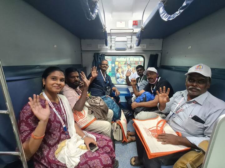 The third contingent of delegates departed for Kashi Tamil Sangamam from Chennai on Tuesday