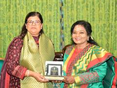 Telangana Governor Tamilisai Soundararajan Meets Bharat Biotech's Joint MD Suchitra Ella - See Pics