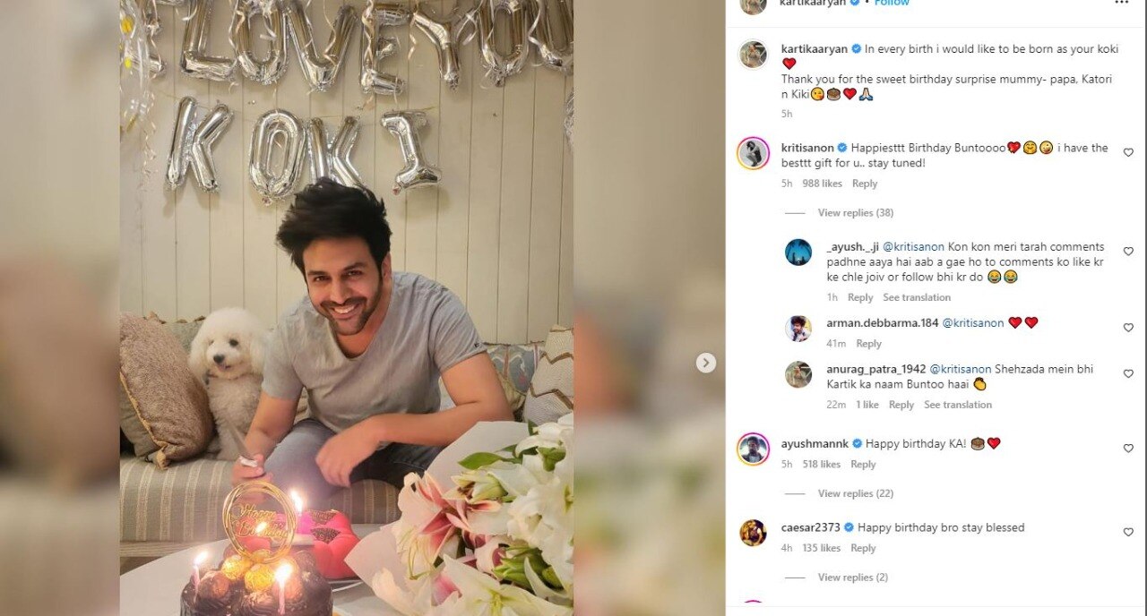 Kartik Aaryan Birthday: बर्थडे पर कार्तिक आर्यन को कृति सेनन देंगी सरप्राइज गिफ्ट, 'शहजादा' एक्ट्रेस ने दिया ये हिंट