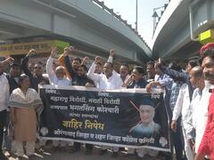 PHOTO: राज्यपालांच्या विरोधात औरंगाबादमध्ये काँग्रेस आक्रमक