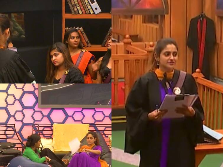 Bigg Boss 6 Tamil day 44 promo released Bigg boss court task begins Bigg Boss 6 Tamil : களமிறக்கப்பட்ட அட்வகேட் ஆயிஷா.. அவமானப்படுத்திய மைனா.. எரிமலையாய் வெடித்த தனம்!