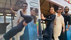 Barun Dhawan: কলকাতায় 'ভেড়িয়া'-র প্রচারে এসে চুটিয়ে ট্রাম সফর বরুণ ও কৃতি-র