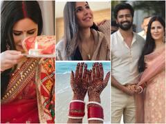 Katrina Kaif Photos: मांग में सिंदूर, गले में मंगलसूत्र...देखिए कैसे पूरी तरह देसी बहू बन गई हैं कैटरीना कैफ