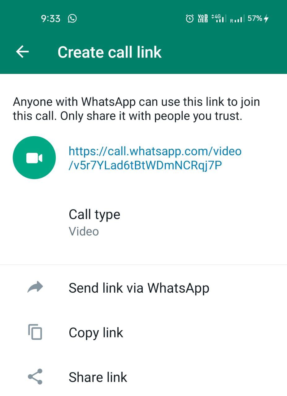 WhatsApp पर ऑडियो या वीडियो कॉल लिंक क्रिएट करने का बेहद आसान तरीका