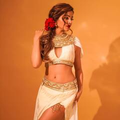 आंखों में काजल..बालों में गुलाब..व्हाइट लहंगे में बला की हसीन दिखीं रुबीना दिलैक, देखें तस्वीरें