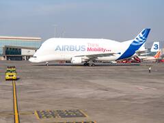 Whale-Shaped Aircraft Airbus Beluga Makes First Appearance In Mumbai. IN PICS