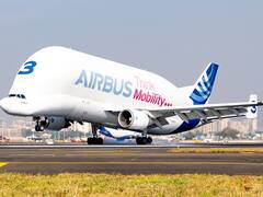 Whale-Shaped Aircraft Airbus Beluga Makes First Appearance In Mumbai. IN PICS