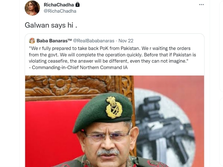 Richa Chadha: ऋचा चड्ढा पर भारतीय सेना का मजाक उड़ाने का आरोप, बीजेपी नेता ने की पुलिस कार्रवाई की मांग