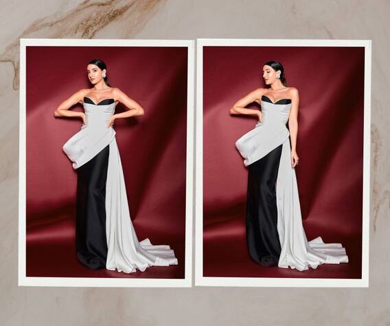 नोरा फतेहीचा ब्लॅक अँड व्हाईट लूक!