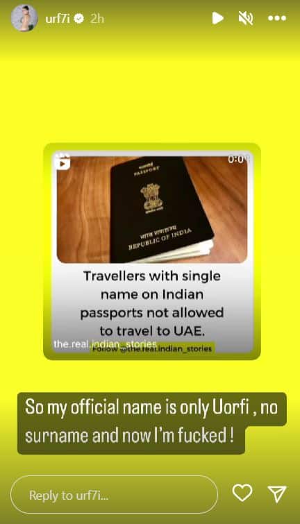 UAE में बने इस रूल से उर्फी जावेद को क्यों लगा झटका? पोस्ट शेयर कर बताया सता रहा किस बात का डर